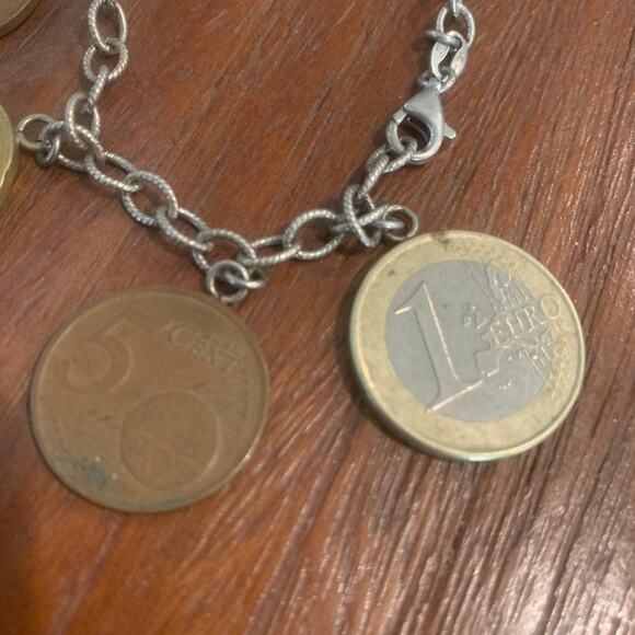 2002 EURO Coin Bracelet Silver & Gold Tone 8 Coins main image 11